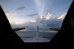 clouds, Sunlight, Airplane, Plane, Tail, Gunner, Military
