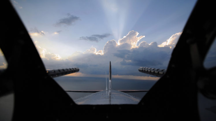 clouds, Sunlight, Airplane, Plane, Tail, Gunner, Military HD Wallpaper Desktop Background