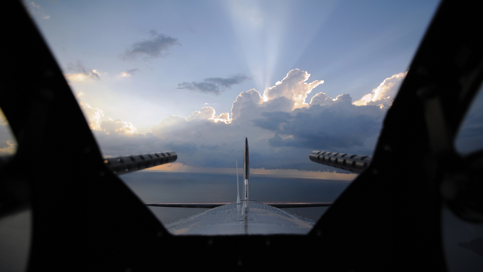 clouds, Sunlight, Airplane, Plane, Tail, Gunner, Military Wallpaper