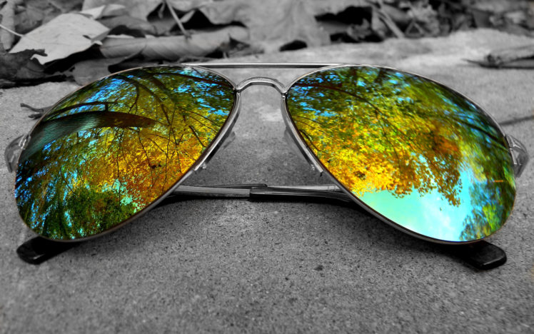 autumn, Closeup, Glasses, Reflection, Bokeh HD Wallpaper Desktop Background