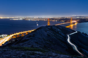 bridges, Usa, Night, San, Francisco, California, Cities