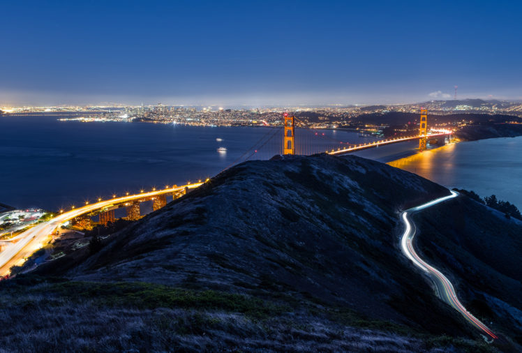 bridges, Usa, Night, San, Francisco, California, Cities HD Wallpaper Desktop Background