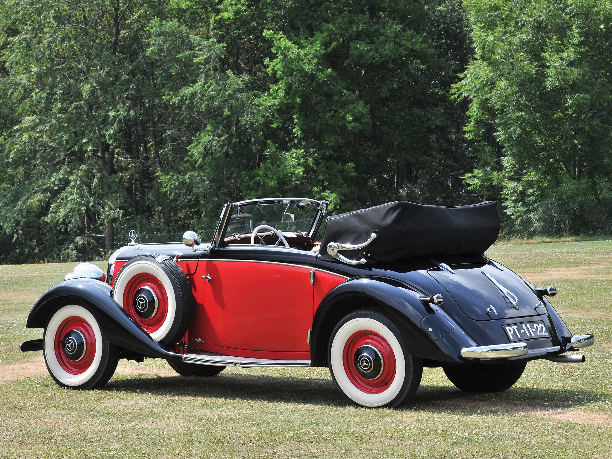 1937, Mercedes, Benz, 230, N, Cabriolet, A, W143, Retro, Luxury ...