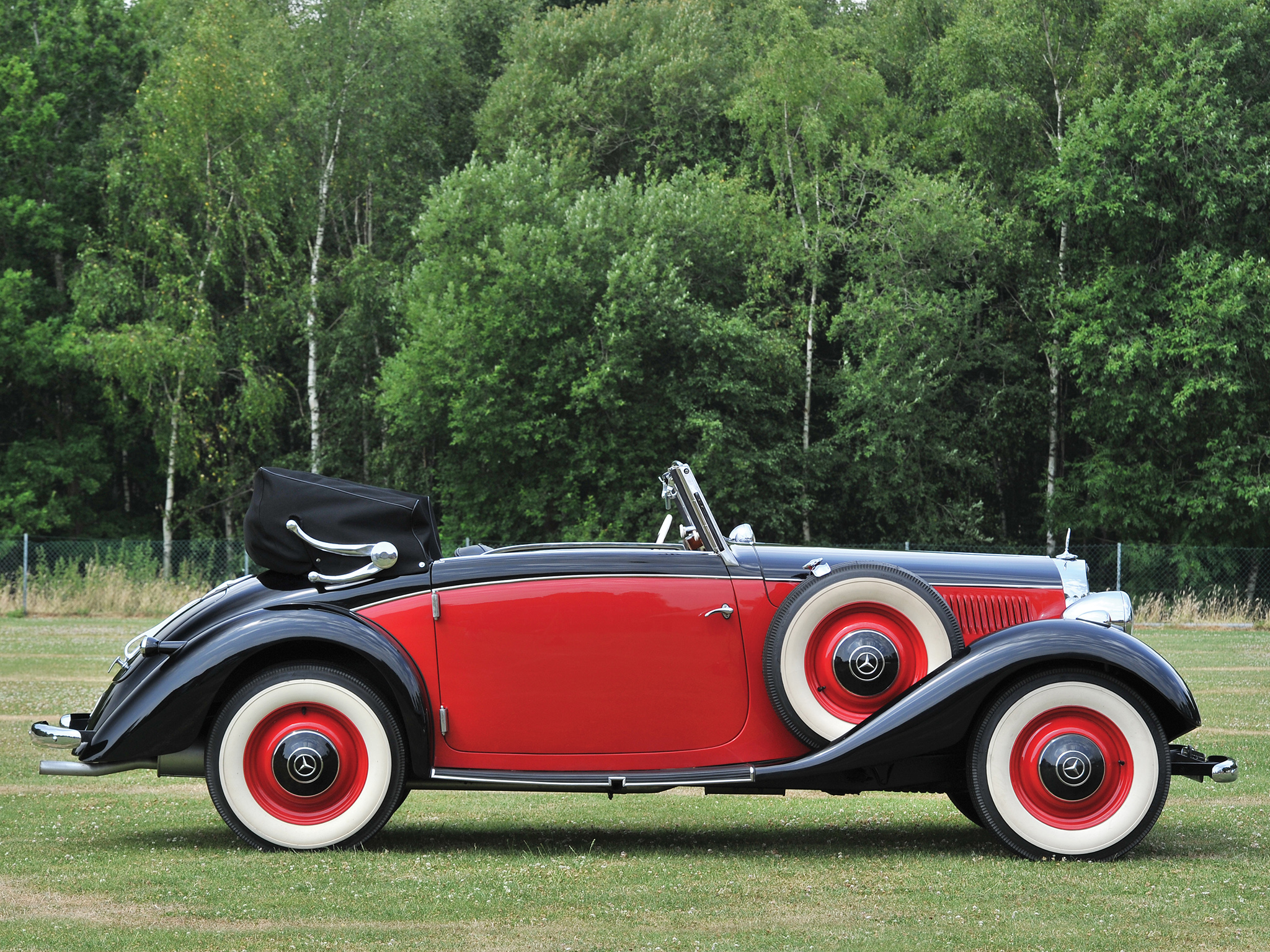 1937, Mercedes, Benz, 230, N, Cabriolet, A, W143, Retro, Luxury ...