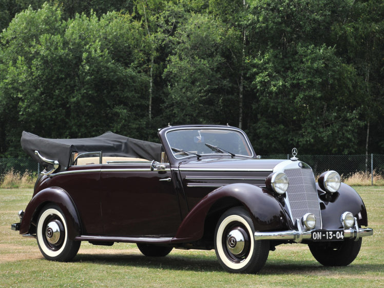 1950, Mercedes, Benz, 170, S, Cabriolet, B, Luxury, Retro, Gw HD Wallpaper Desktop Background