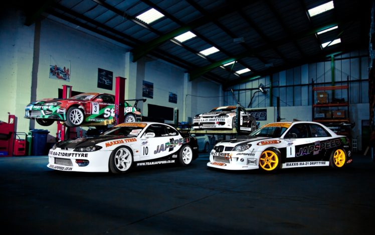 cars, Subaru, Nissan, Garages, Racing, Nissan, 240sx, Nissan, Silvia, S15 HD Wallpaper Desktop Background