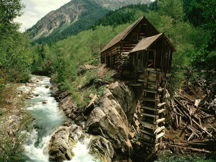 cabin, River, Trees, Rocks, Stones HD Wallpaper Desktop Background