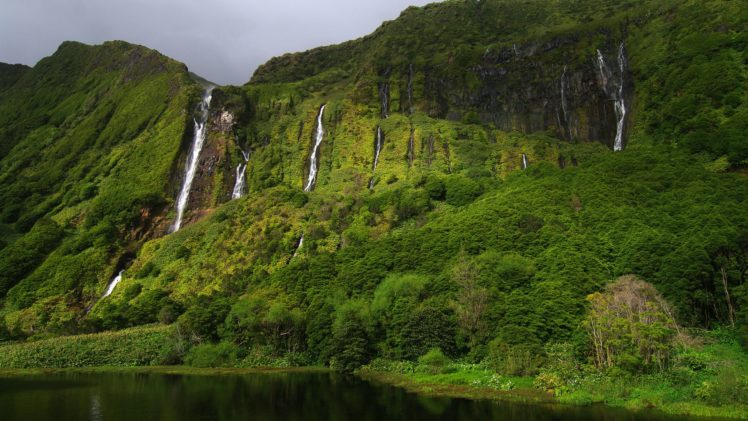 waterfall, Jungle, Mountain HD Wallpaper Desktop Background