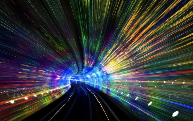 color, Tunnel, Road, Lights, Exposure, Psychedelic, Abstract HD Wallpaper Desktop Background