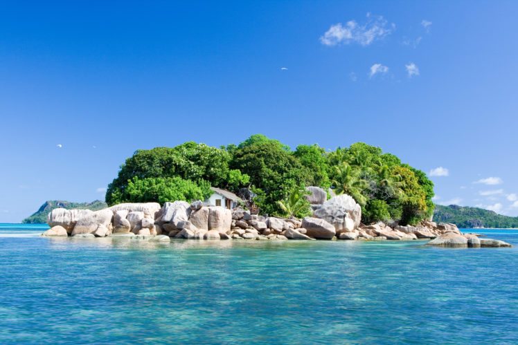 ocean, Island, House, Landscape, Nature, Seychelles HD Wallpaper Desktop Background