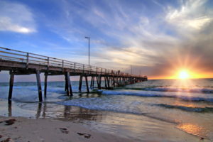 south, Australia, Adelaide, Grange, Sea, Bridge, Landscape, Ocean, Waves, Beach