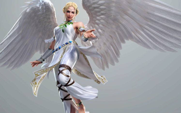 tekken, Tag, Tournament, Girl, Blonde, Angel, Wings, Fantasy HD Wallpaper Desktop Background