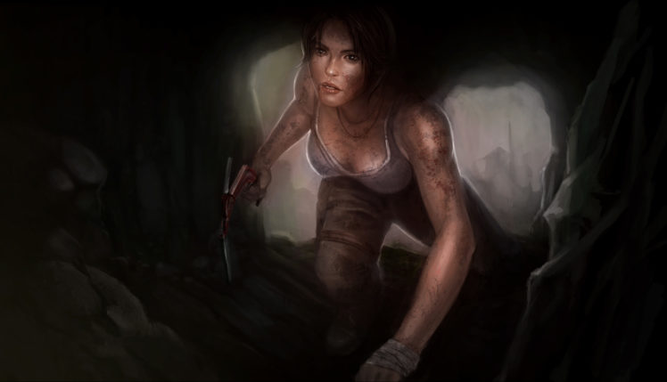 tomb, Raider, 2013, Cave, Lara, Croft, Games, Girls HD Wallpaper Desktop Background
