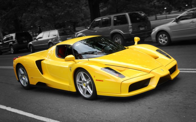 cars, Ferrari, Vehicles, Ferrari, Enzo, Selective, Coloring HD Wallpaper Desktop Background