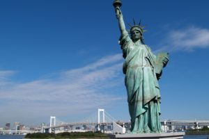 statue, Of, Liberty, Statue, New, York, Bridge