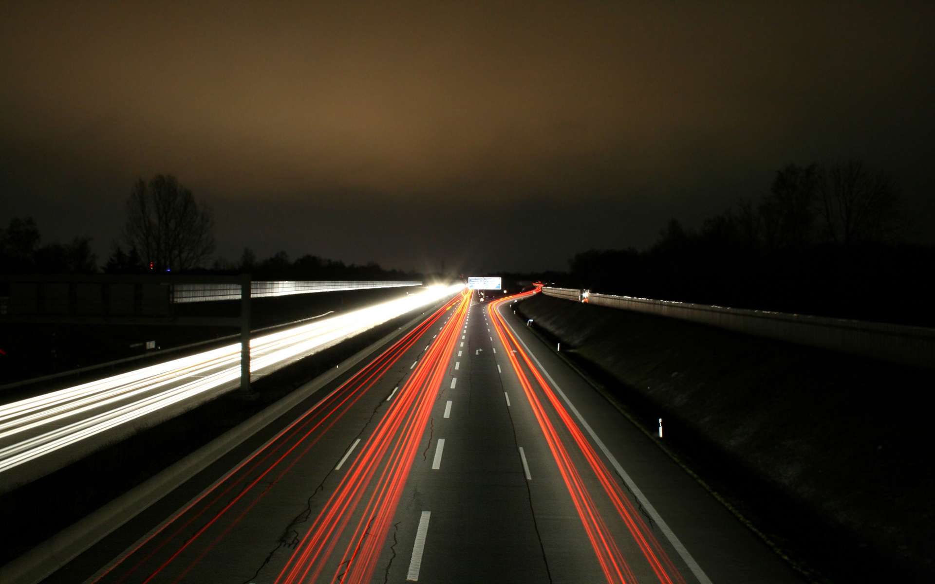 roads, Long, Exposure Wallpaper