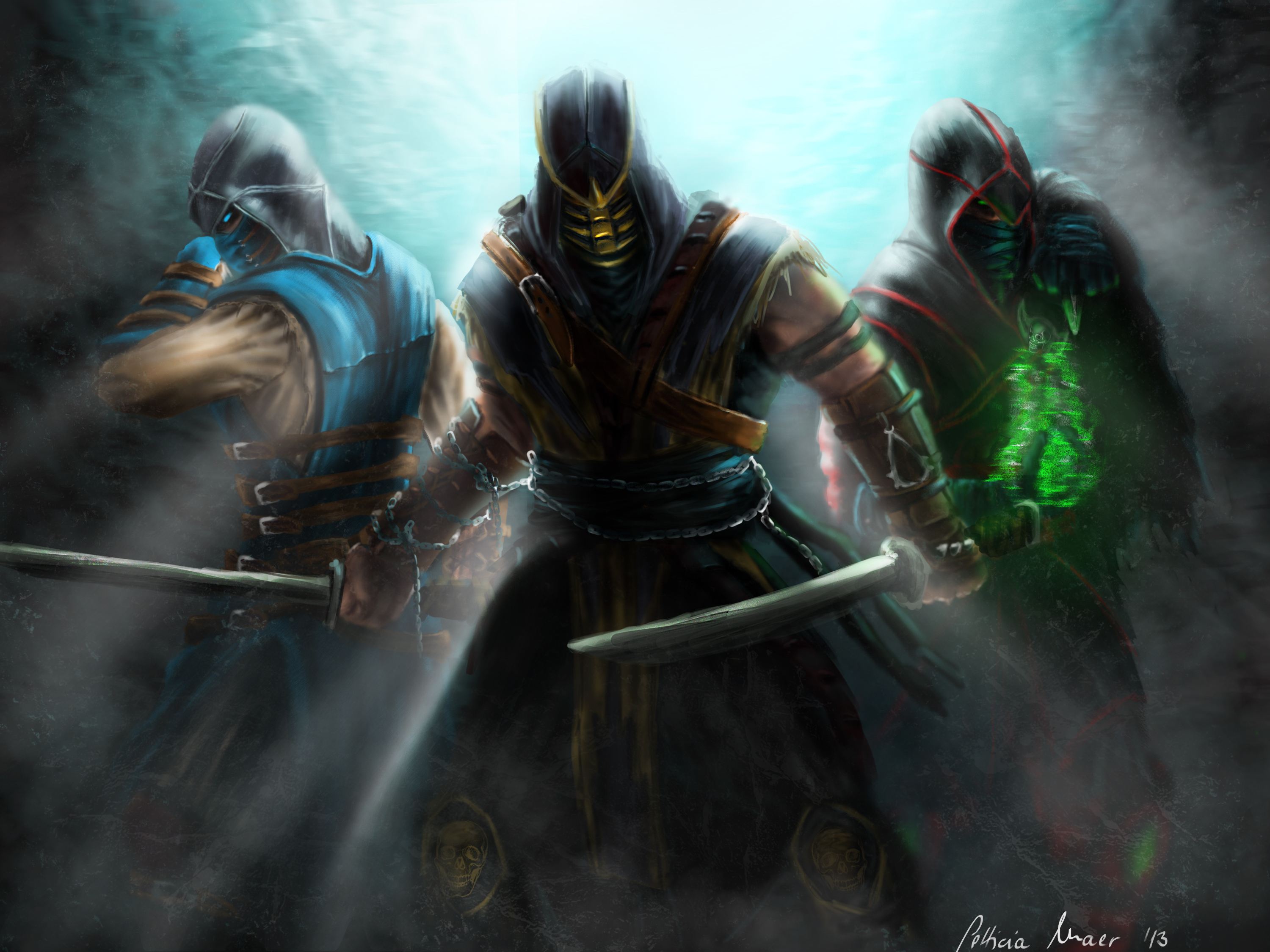 mortal, Kombat, Warriors, Swords, Ninja, Games, Warrior, Fantasy, Sword Wallpaper