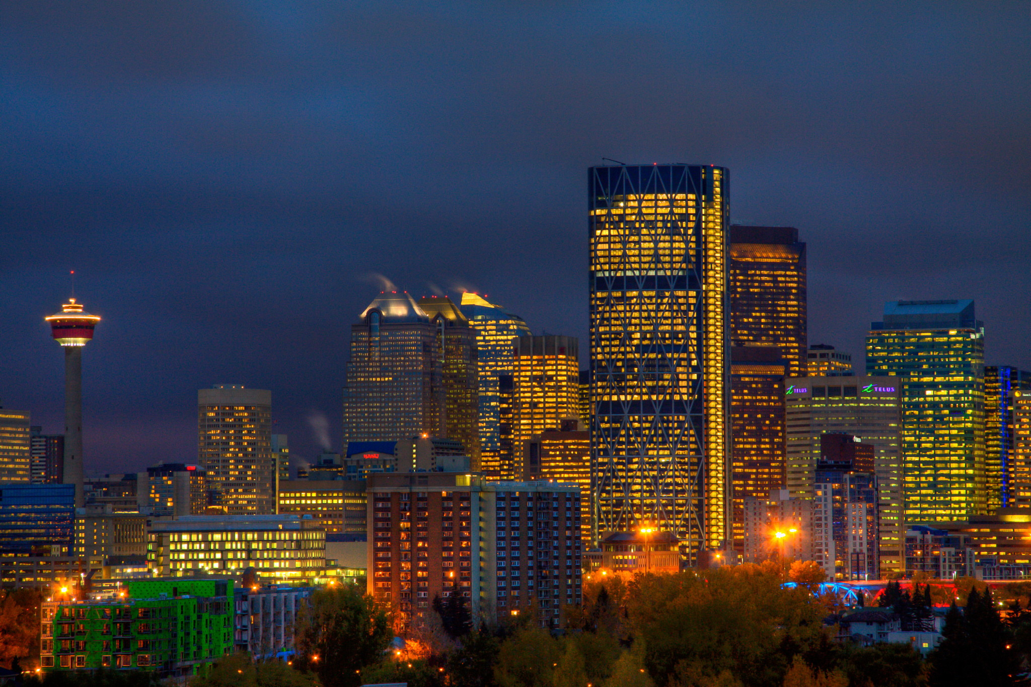 city, Canada, Buildings, Alberta, Calgary Wallpaper