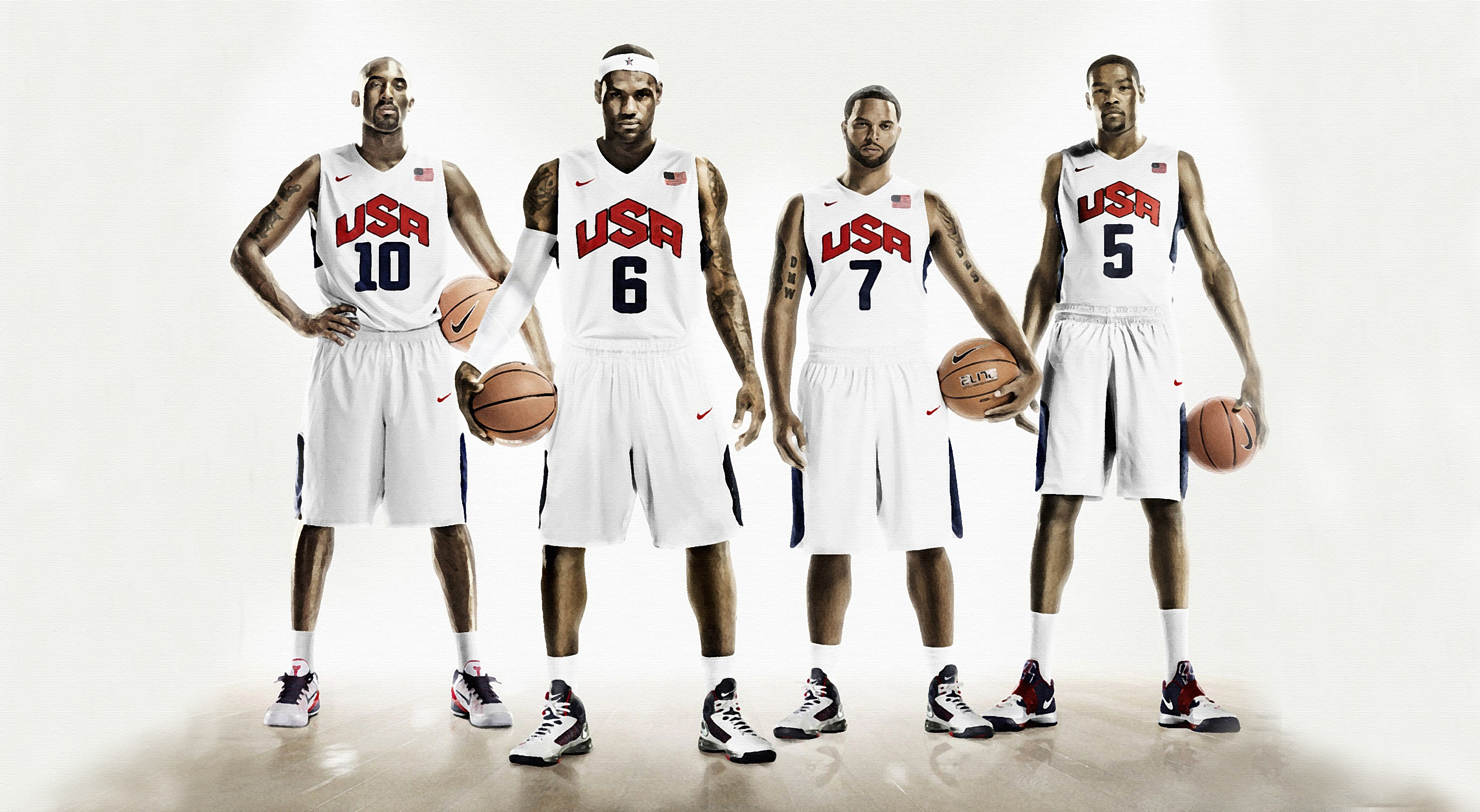 lebron, James, Deron, Williams, Nike, Basketball, Kevin, Durant, Kobe, Bryant, Usa, Nba Wallpaper
