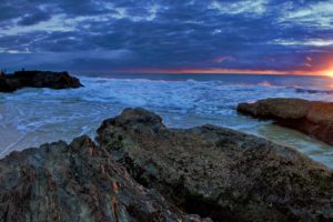 queensland, Australia, Coral, Clouds, Sunset, Ocean, Sea, Beach