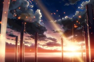 clouds, Touhou, Sun, Leaves, Sunlight, Maple, Leaf, Lakes, Yasaka, Kanako, Skyscapes, Games