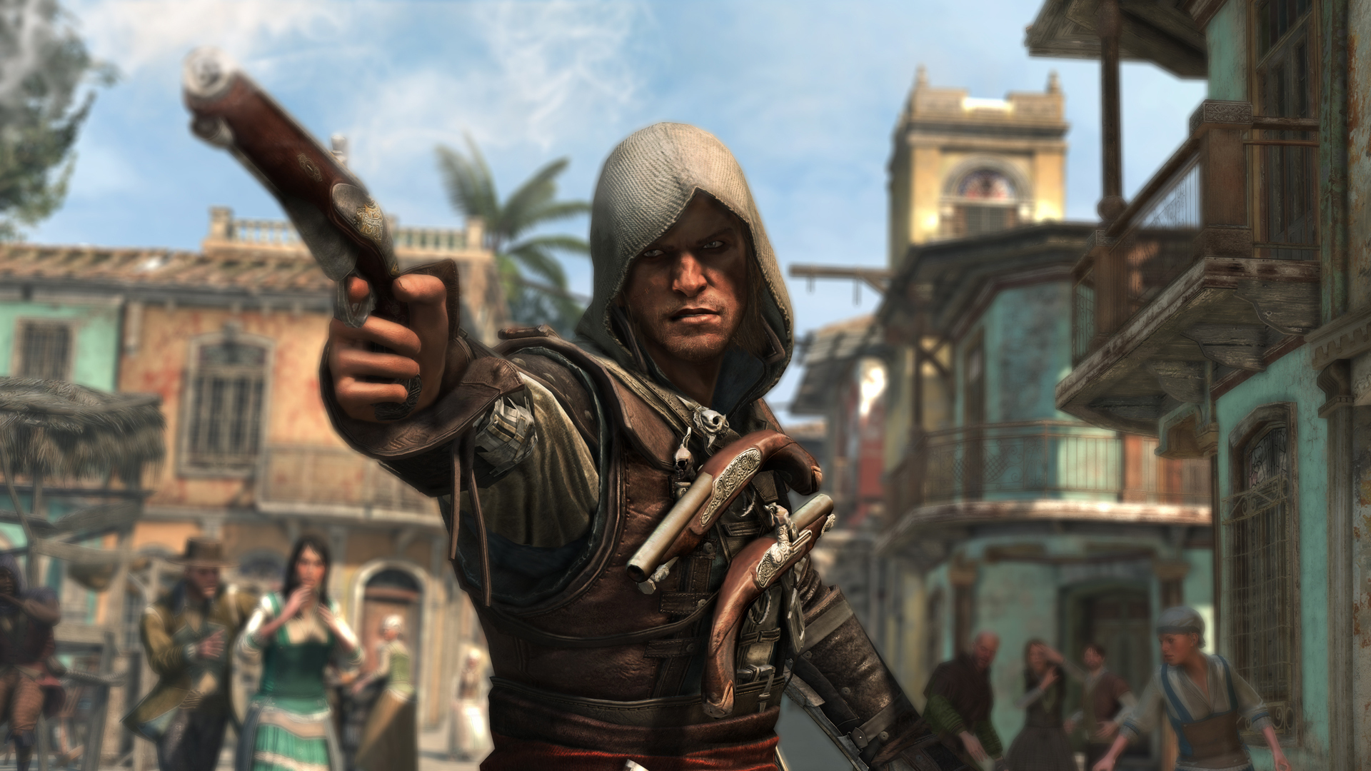 assassins, Creed, 4, Black, Flag, Men, Pistols, Games, Warrior, Warriors, Fantasy Wallpaper
