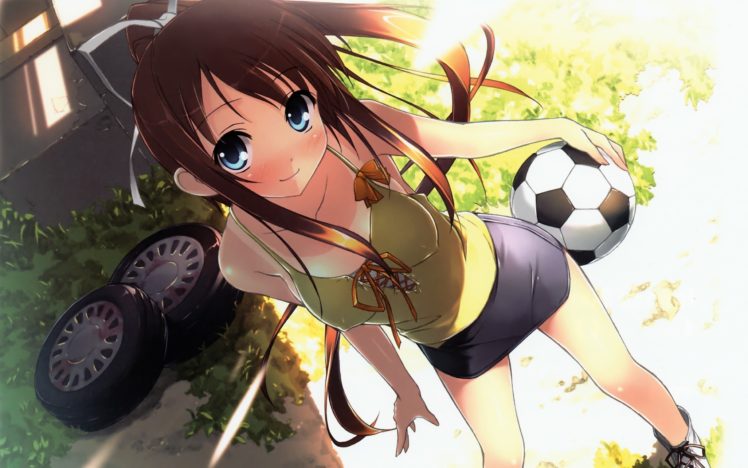 anime, Soccer, Girl HD Wallpaper Desktop Background