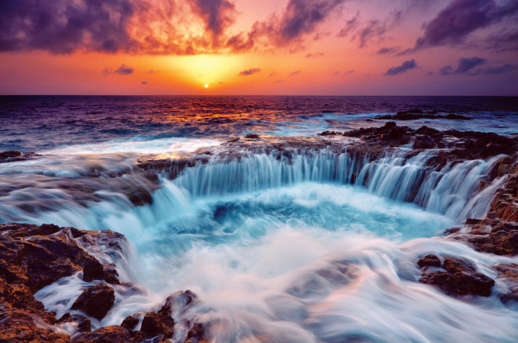 sea, Sunset, Stones HD Wallpaper Desktop Background