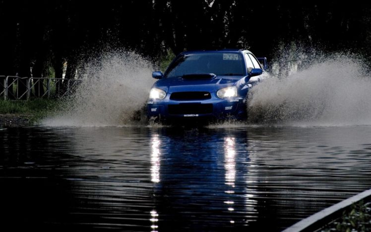 water, Cars, Subaru, Subaru, Impreza, Wrx, Jdm, Splashes HD Wallpaper Desktop Background