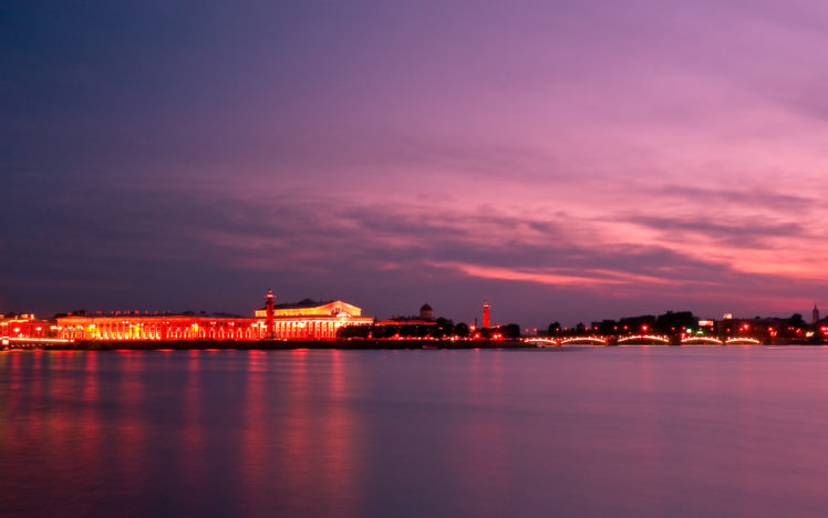 evening, City, St, , Petersburg, Reflection HD Wallpaper Desktop Background