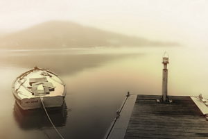 lake, Boat, Landscape, Mood