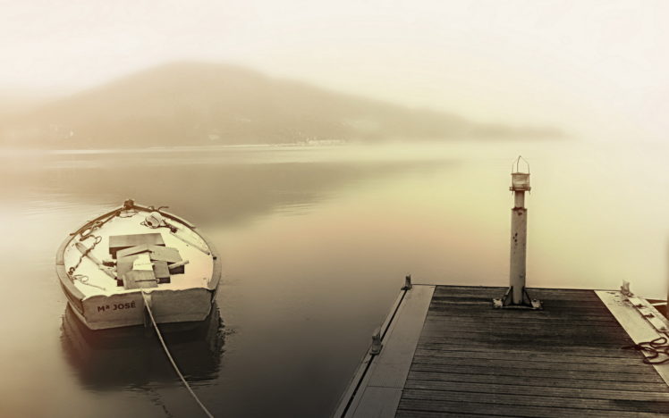 lake, Boat, Landscape, Mood HD Wallpaper Desktop Background