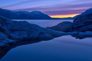 norway, Fjord, Mountains, Sunset