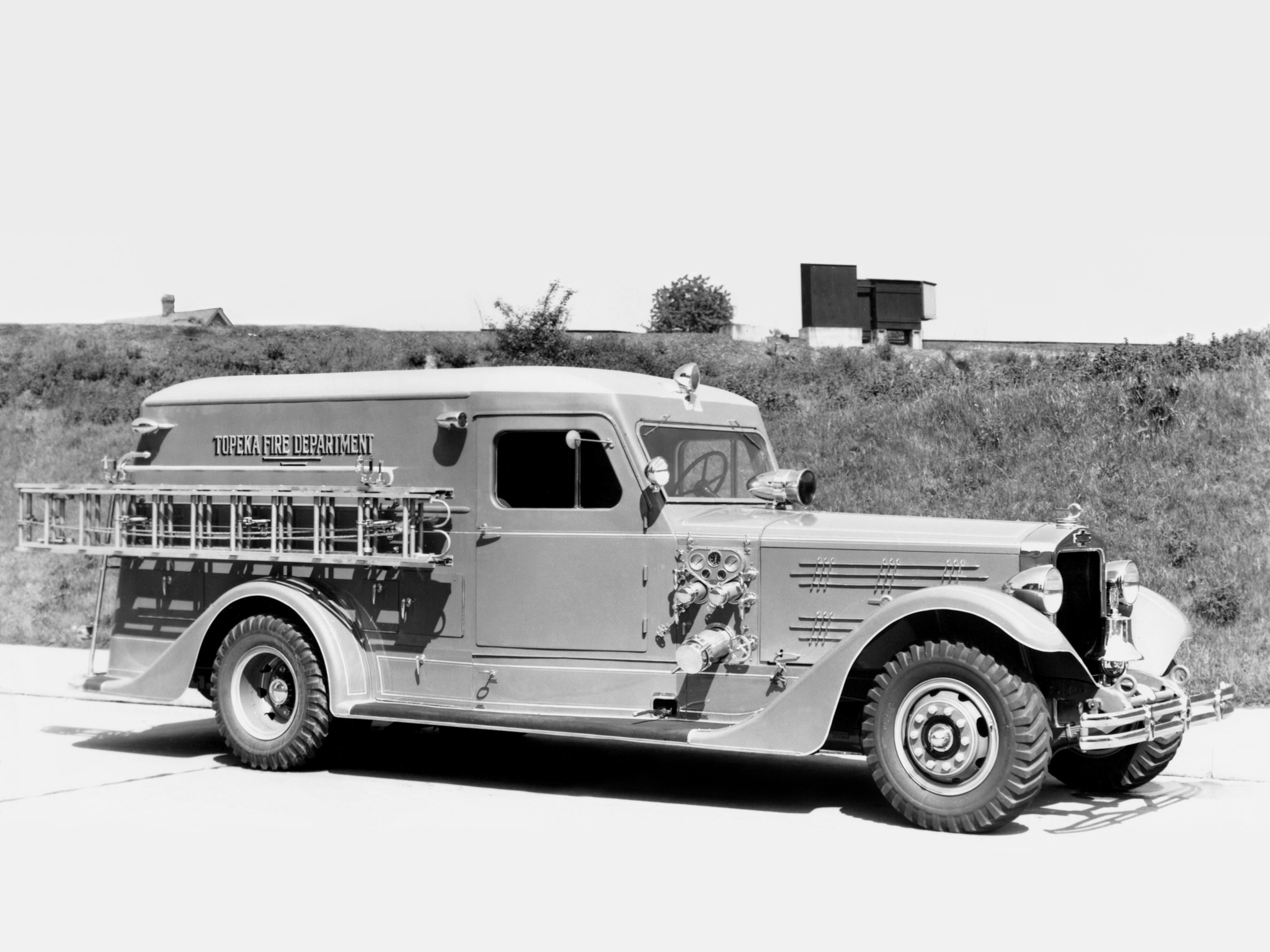 1935, American, Lafrance, Senior, 412, Rw pwt, Firetruck, Retro Wallpaper