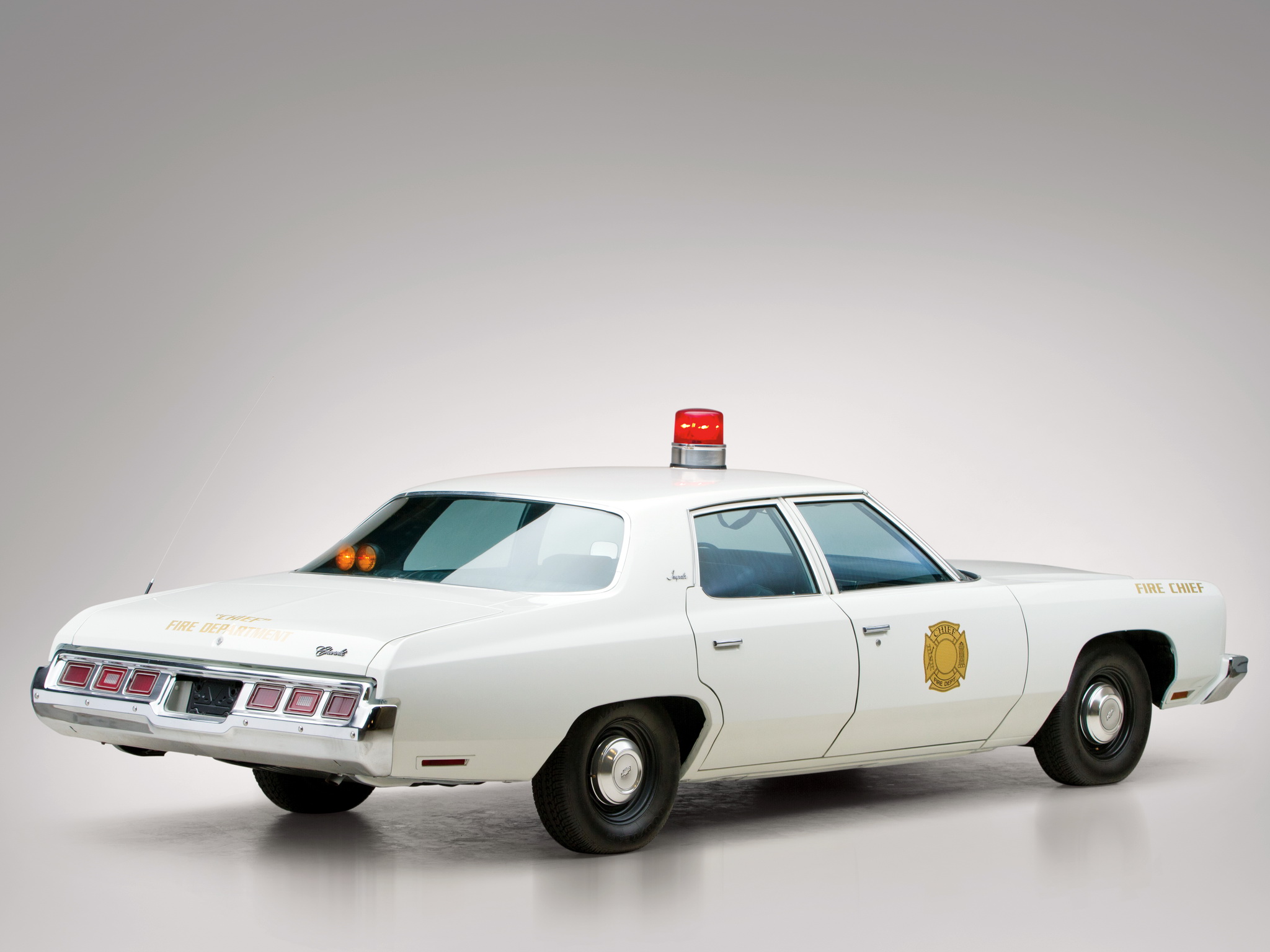1973, Chevrolet, Impala, Sedan, Fire, Chiefs, Car, L69, Firetruck, Classic, Police Wallpaper