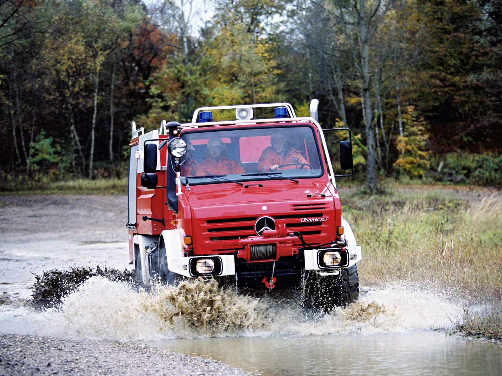 2000, Mercedes, Benz, Unimog, U4000, Feuerwehr, Firetruck Wallpaper