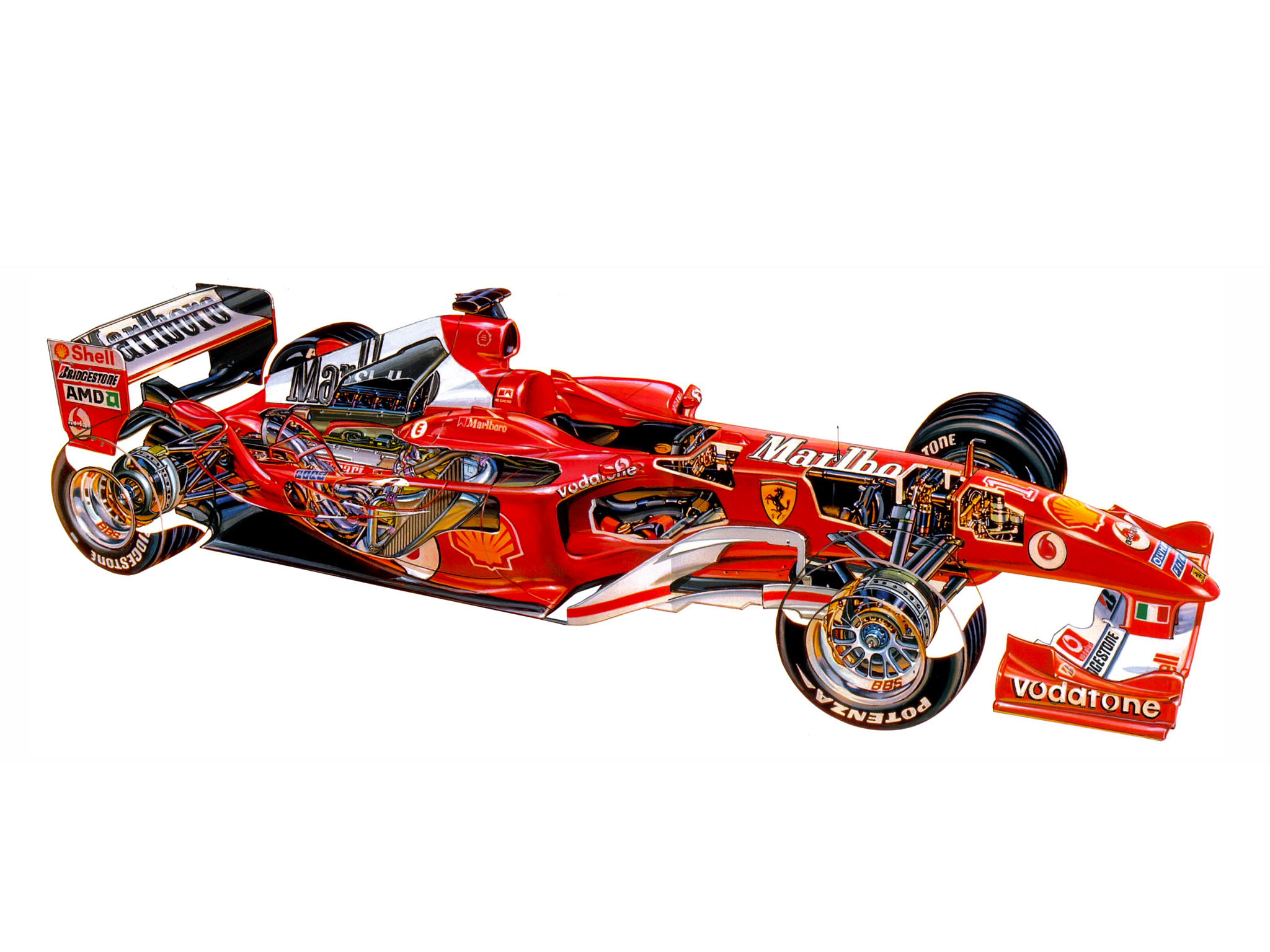 2004, Ferrari, F2004, Formula, One, F 1, Race, Racing, Ff Wallpaper