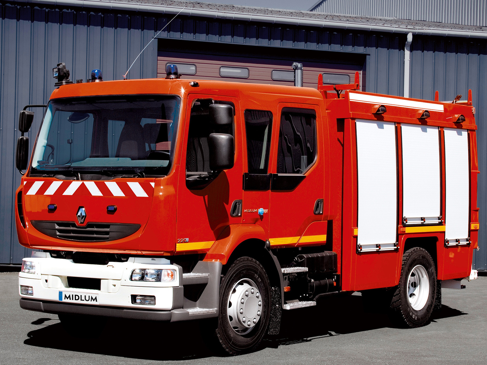2006, Renault, Midlum, Crew, Cab, 4x2, Firetruck Wallpaper