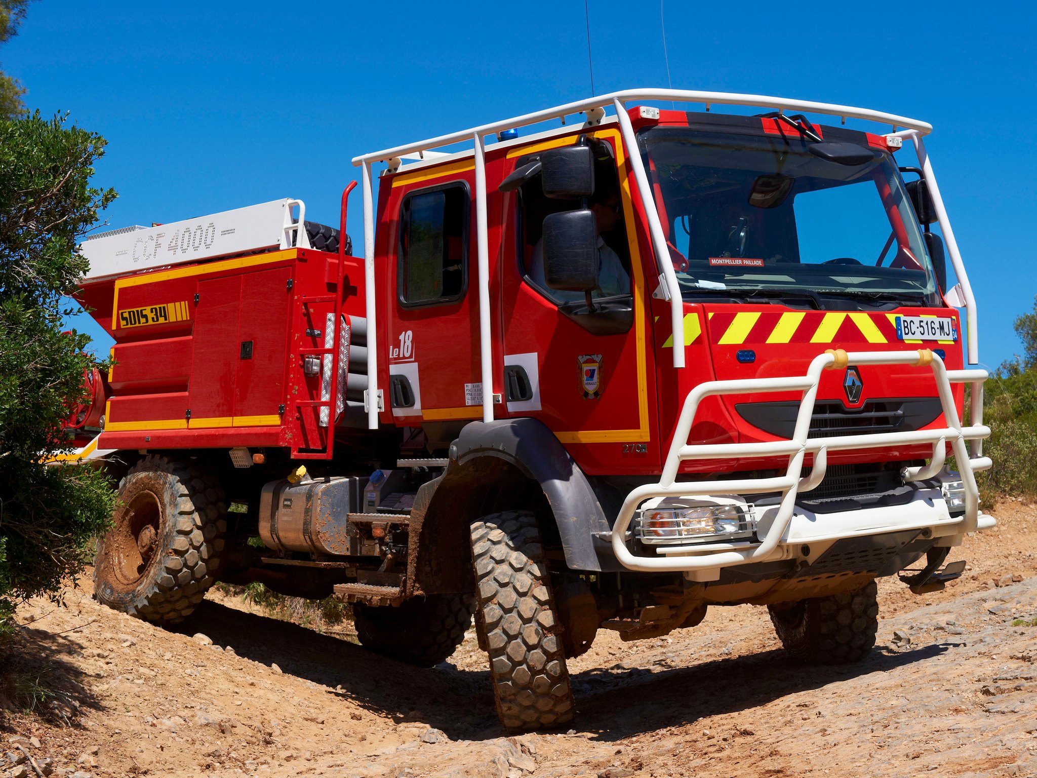 2006, Renault, Midlum, Crew, Cab, 4x4, Firetruck Wallpaper