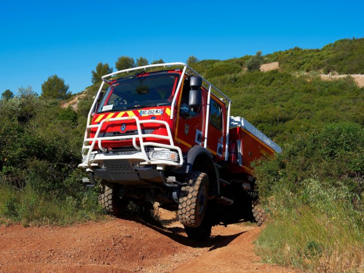 2006, Renault, Midlum, Crew, Cab, 4×4, Firetruck HD Wallpaper Desktop Background