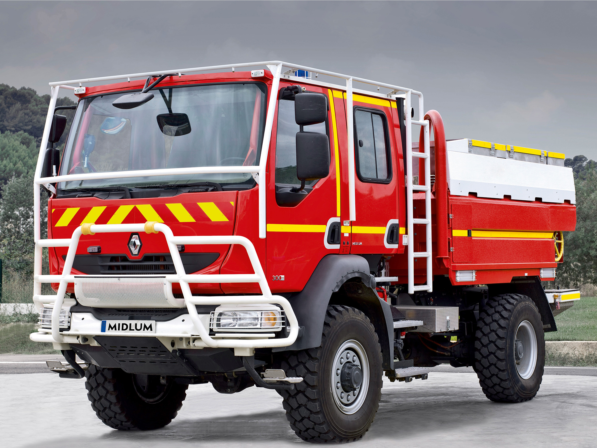 2006, Renault, Midlum, Crew, Cab, 4x4, Firetruck Wallpaper