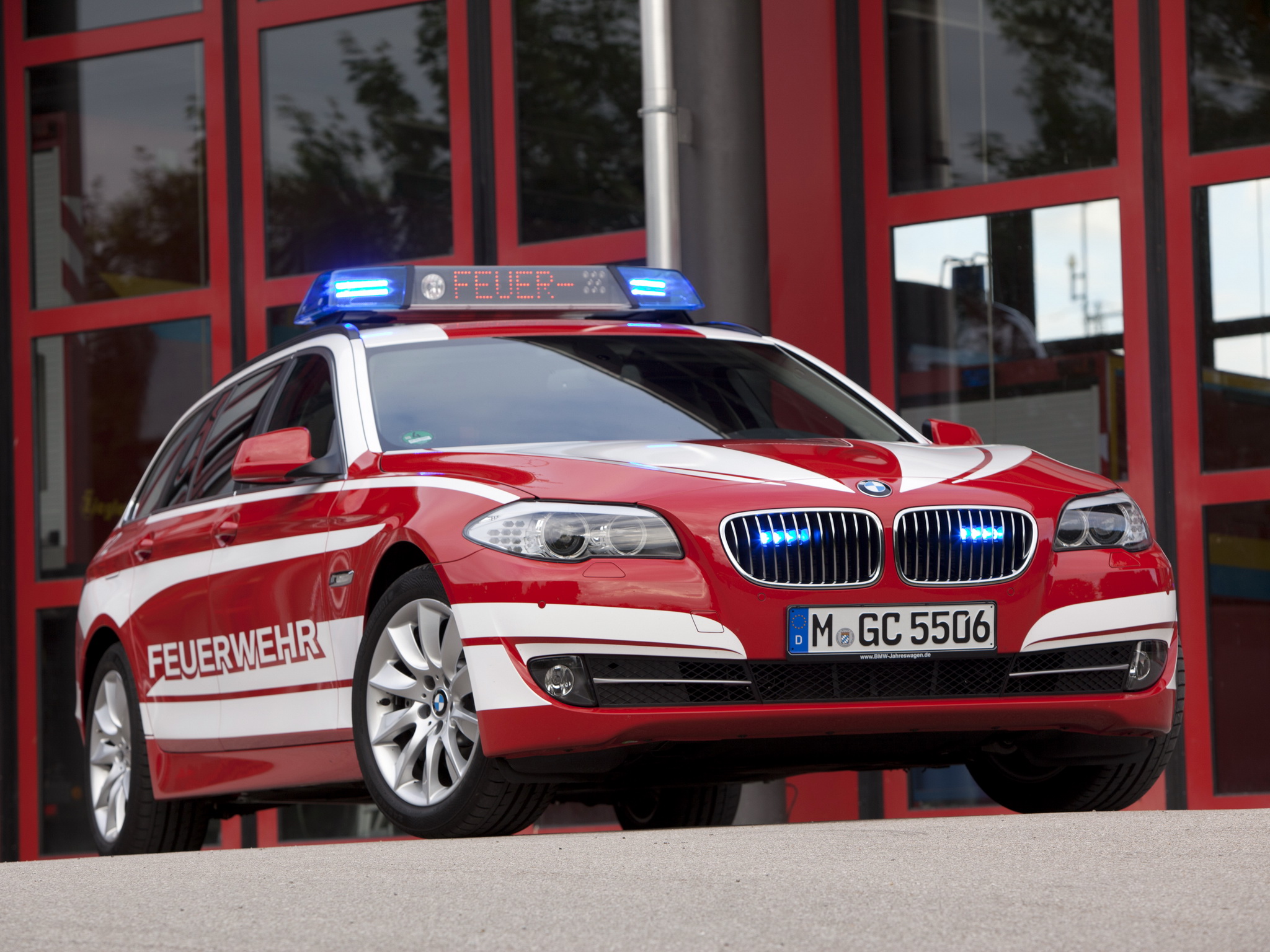 2010, Bmw, 5 series, Touring, Feuerwehr, F11, Firetruck, Police Wallpaper