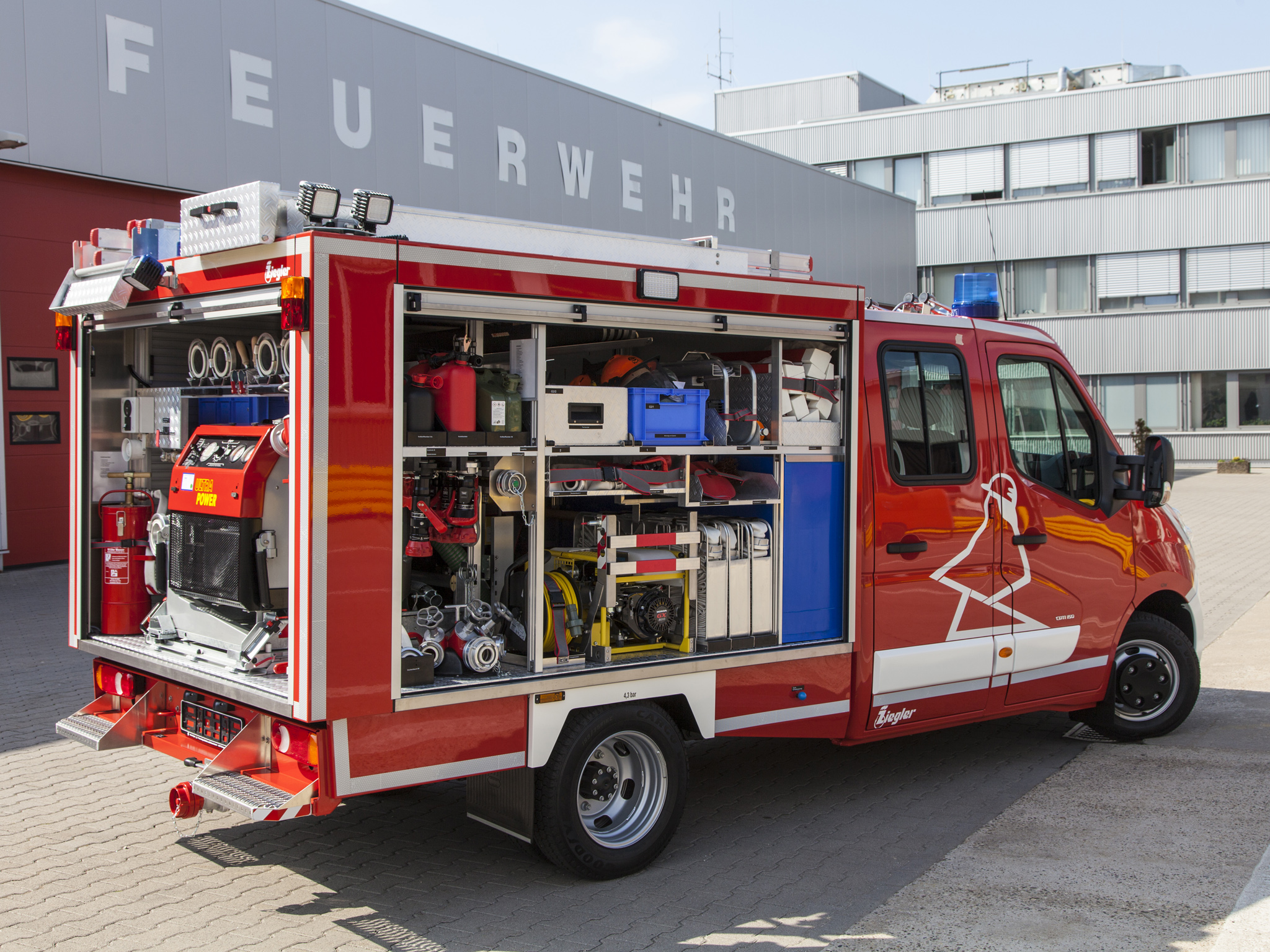 2010, Opel, Movano, Double, Cab, Feuerwehr, Firetruck Wallpaper