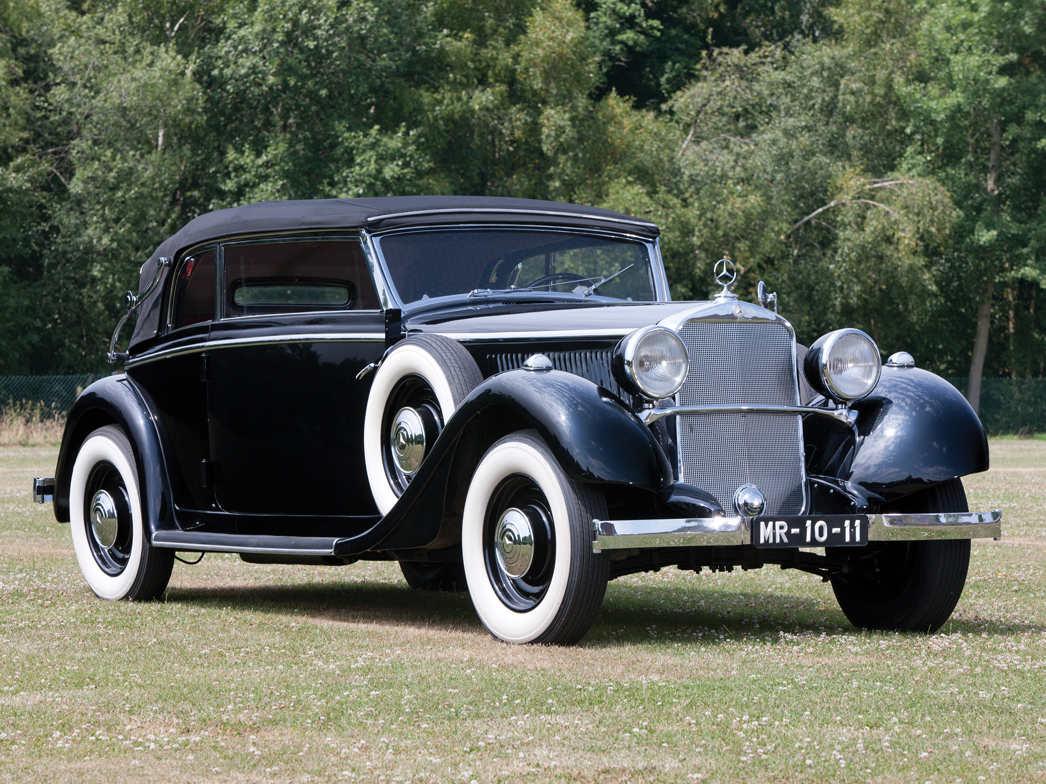 1934, Mercedes, Benz, 290, Cabriolet, B, W18, Luxury, Retro Wallpaper