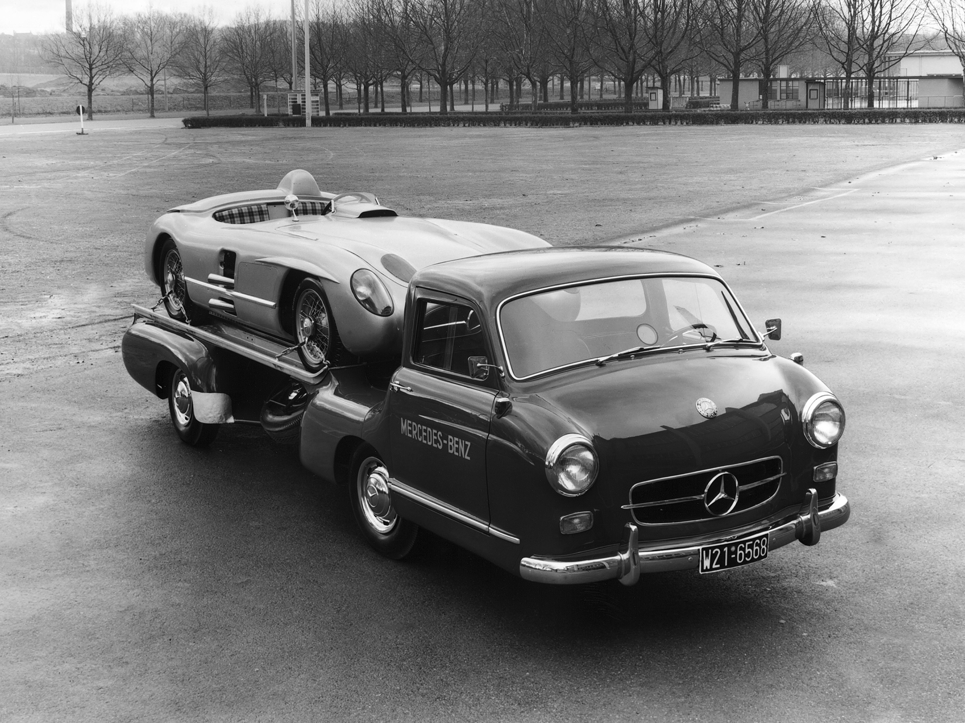 1954, Mercedes, Benz, Blue, Wonder, Transporter, Towtruck, Retro Wallpaper