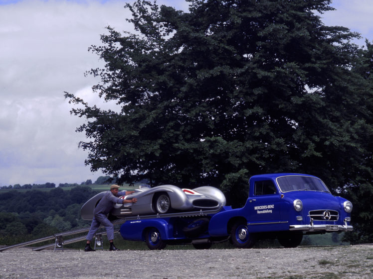 1954, Mercedes, Benz, Blue, Wonder, Transporter, Towtruck, Retro HD Wallpaper Desktop Background