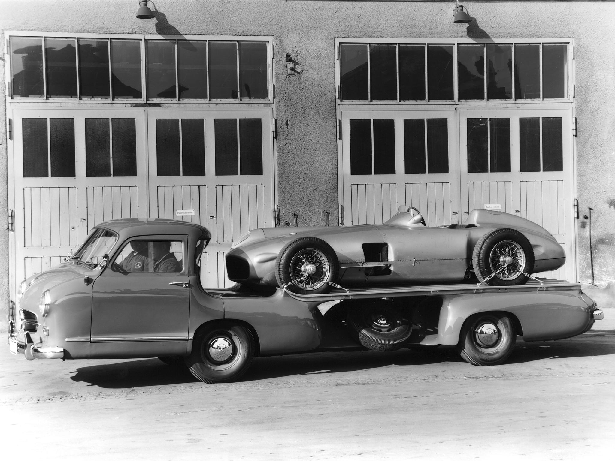 1954, Mercedes, Benz, Blue, Wonder, Transporter, Towtruck, Retro, Race, Racing Wallpaper
