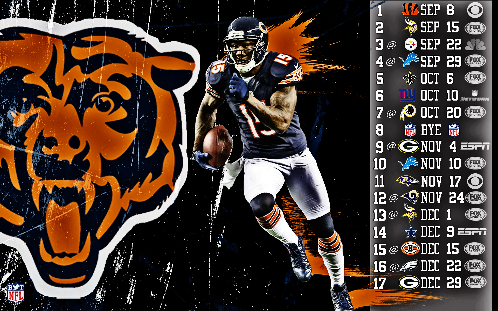 2013, Chicago, Bears, Football, Nfl Wallpaper