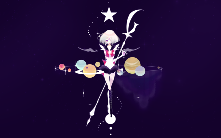boots, Planets, Sailor, Moon, Purple, Weapons, Short, Hair, Sailor, Saturn HD Wallpaper Desktop Background