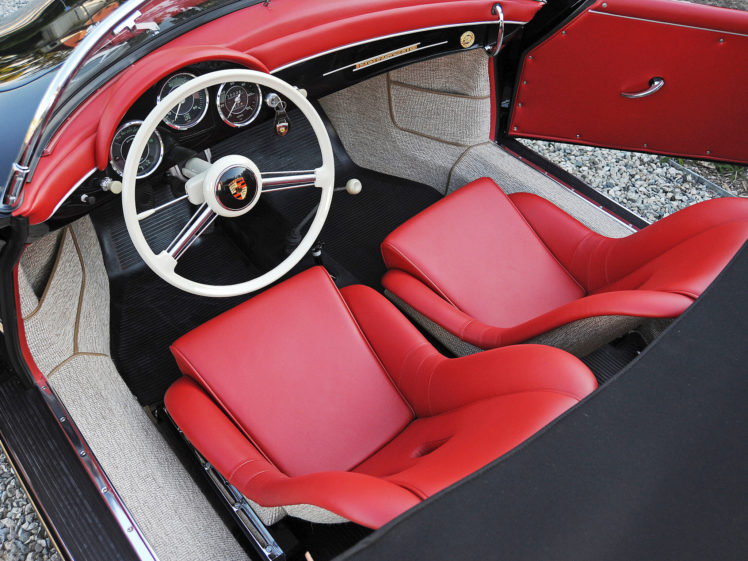 1955, Porsche, 356a, 1600, De luxe, Speedster, Us spec, T 1, Retro, Interior HD Wallpaper Desktop Background